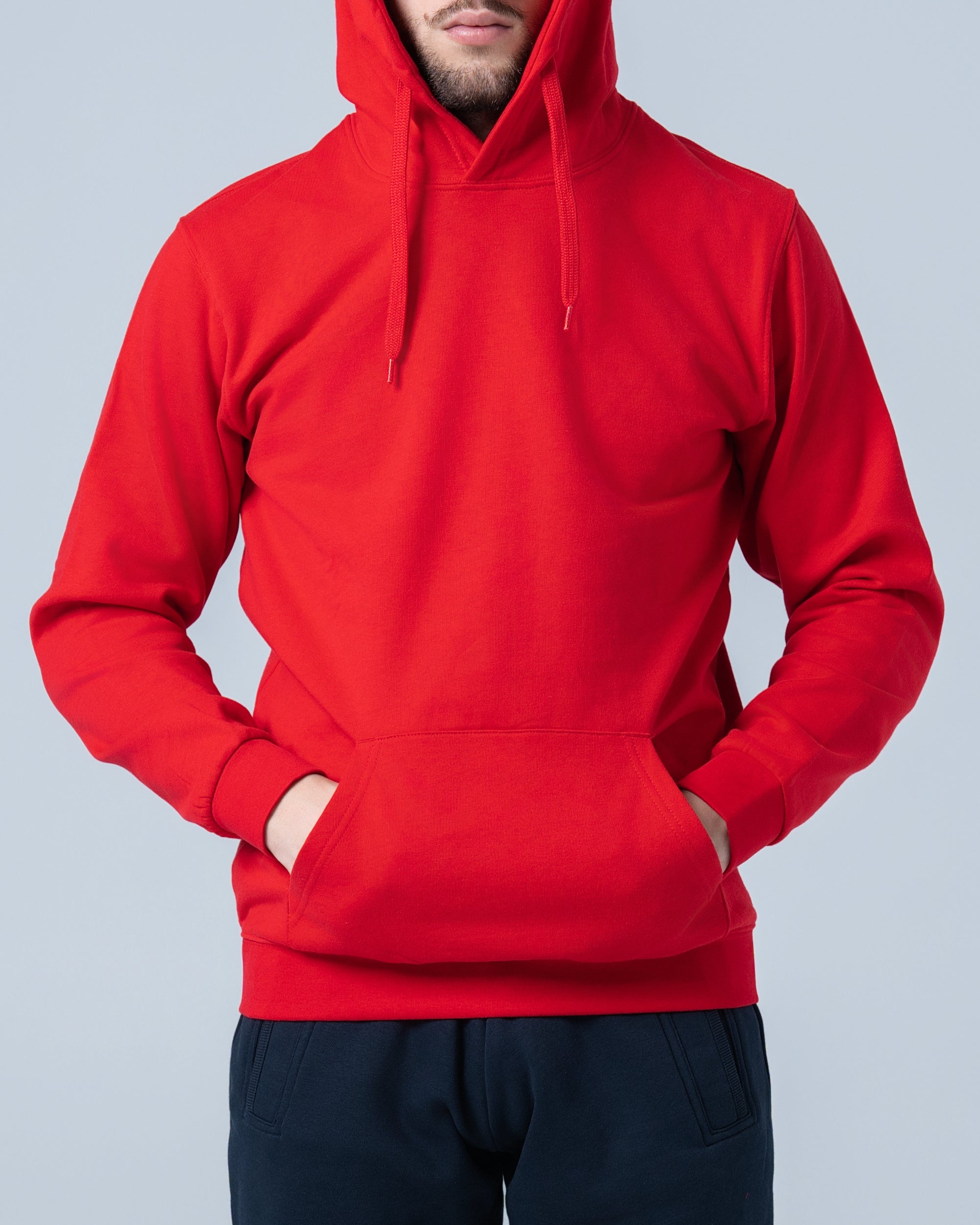 Muški Duks kolor kapuljača crvena