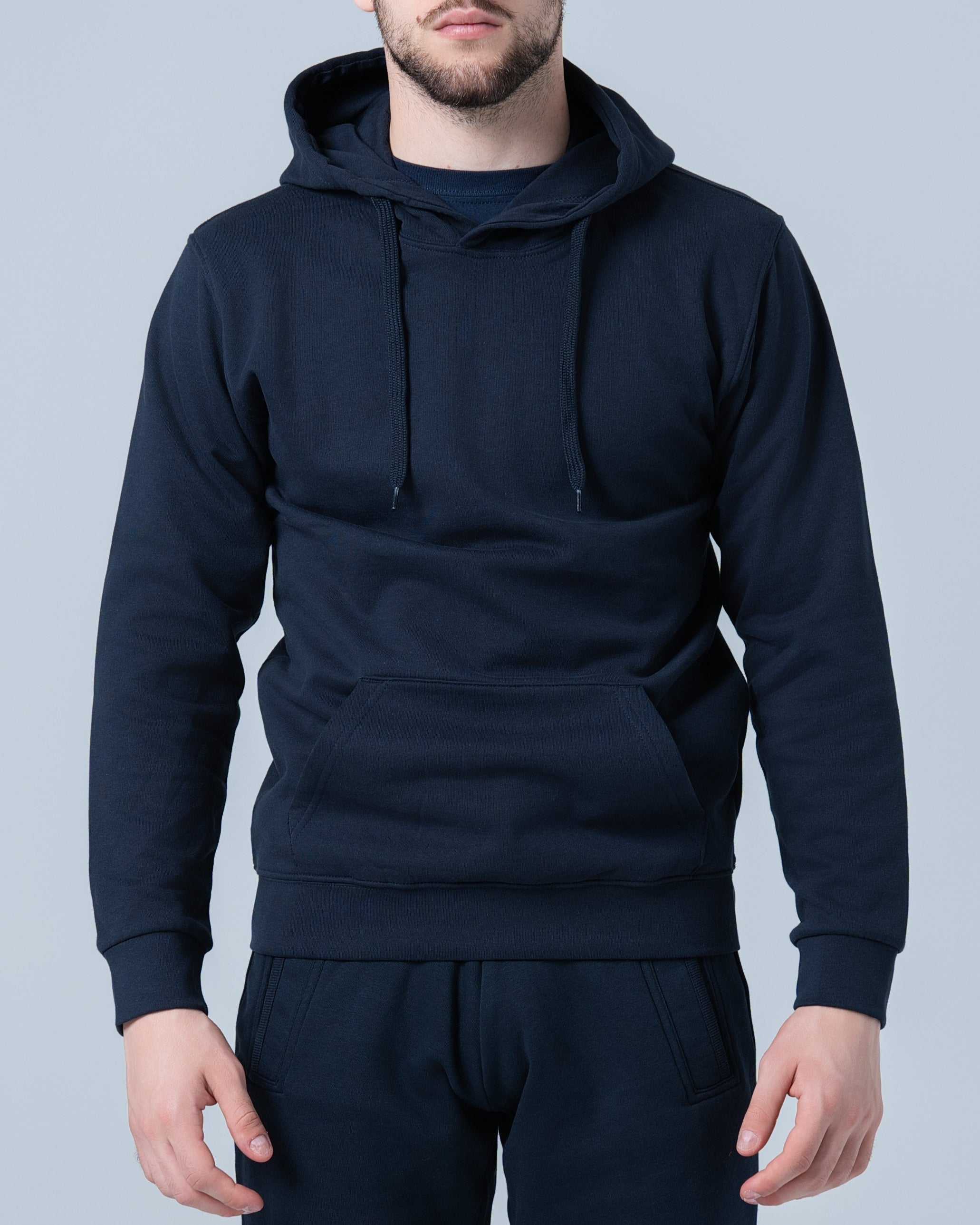 Muški Duks kolor kapuljača teget