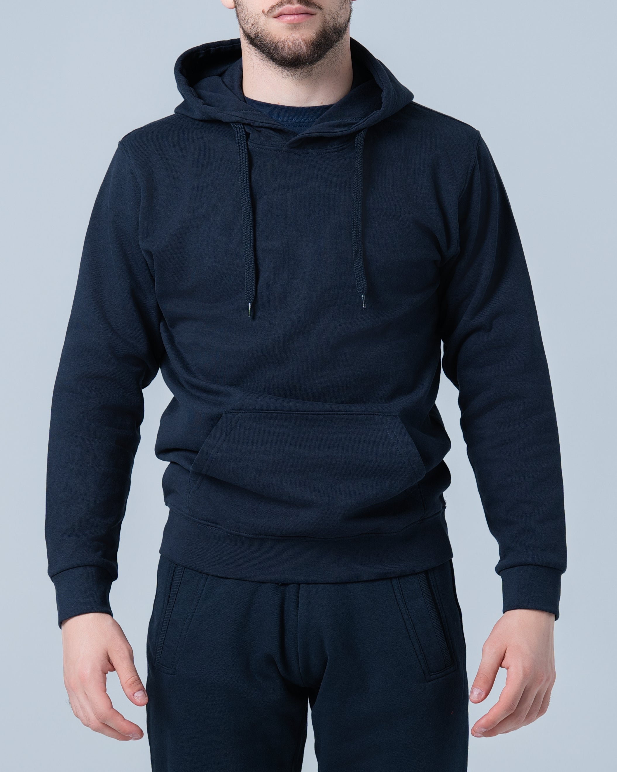 Muški Duks kolor kapuljača teget