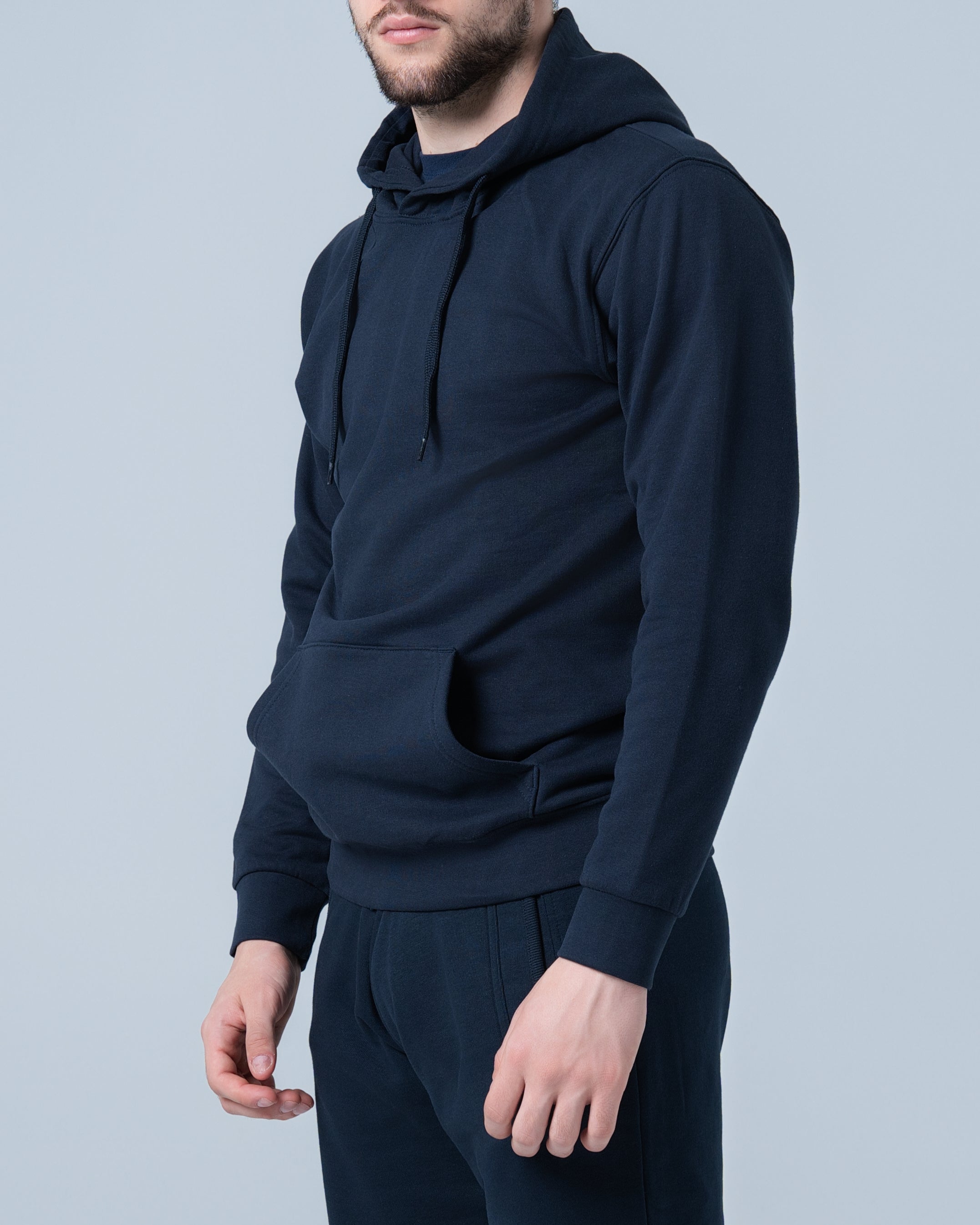 Muški Duks kolor kapuljača teget