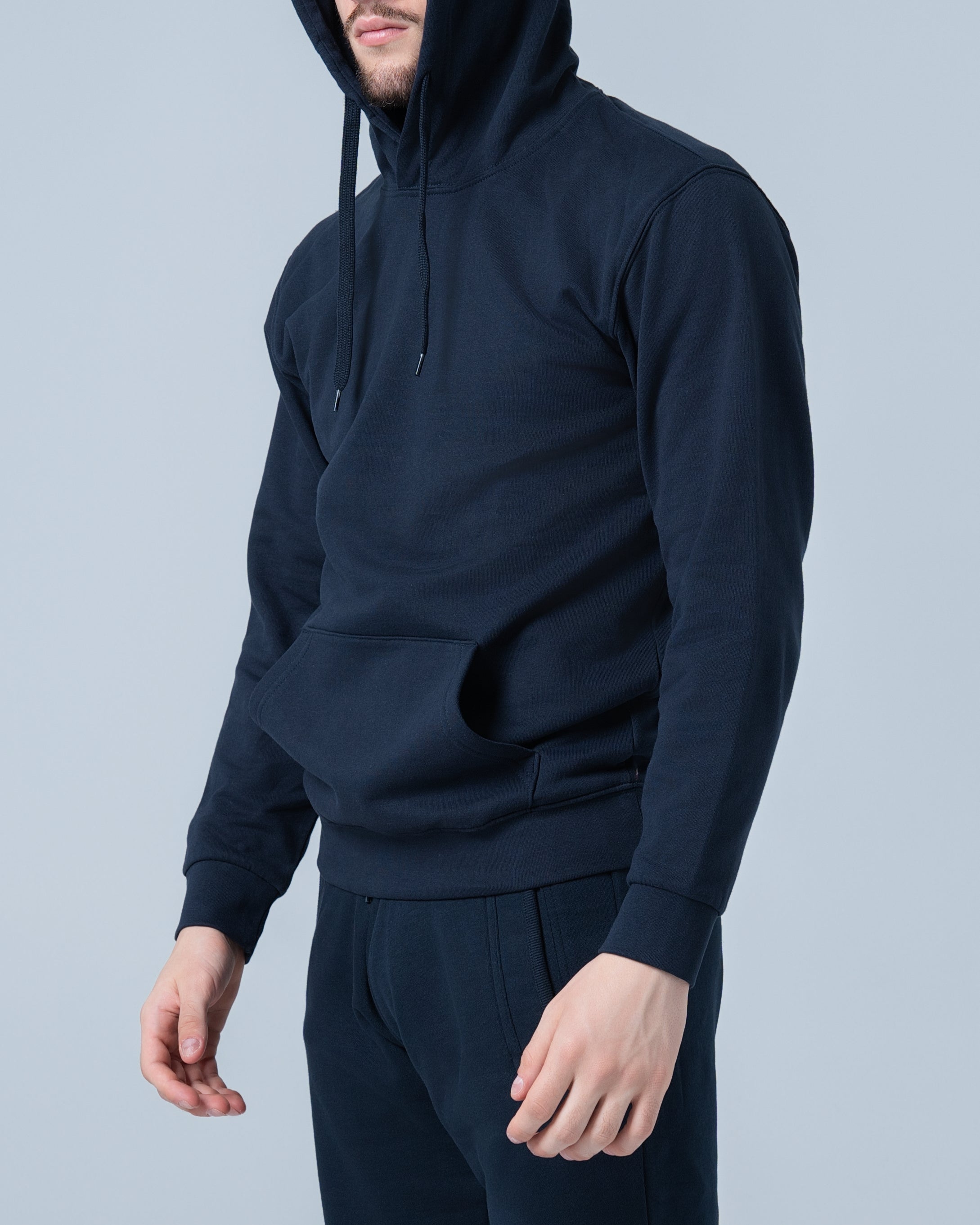 Muški Duks kolor kapuljača teget