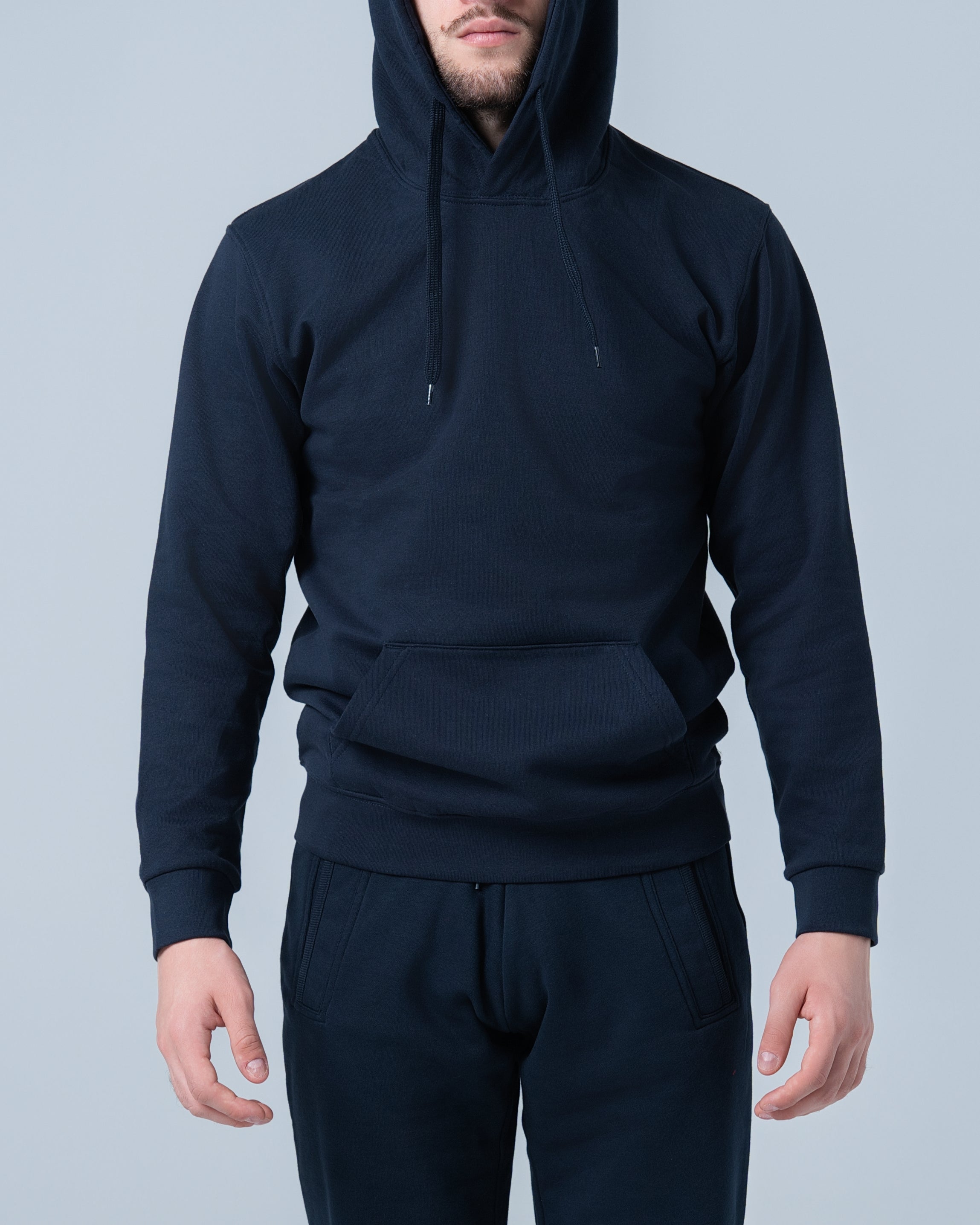 Muški Duks kolor kapuljača teget