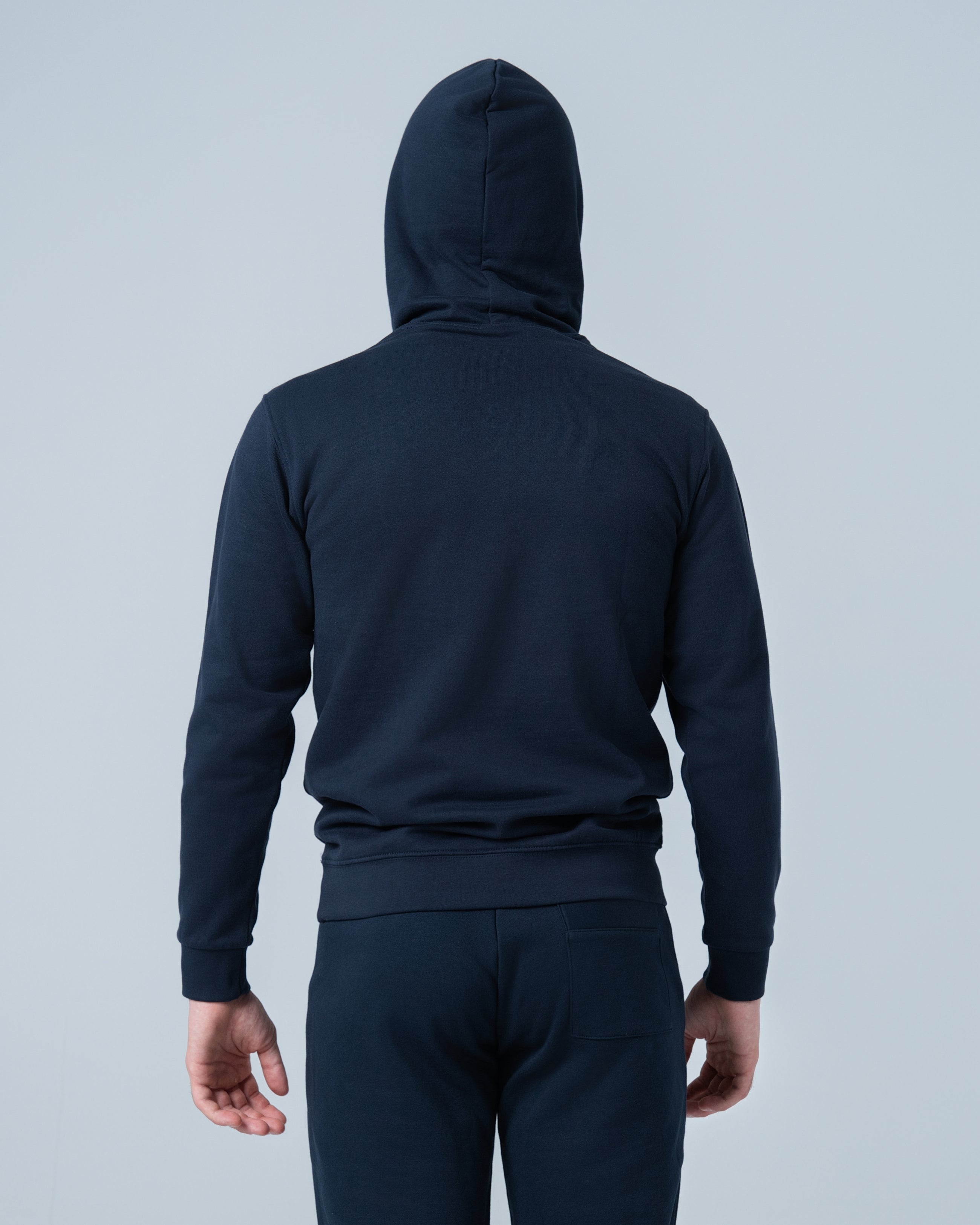 Muški Duks kolor kapuljača teget